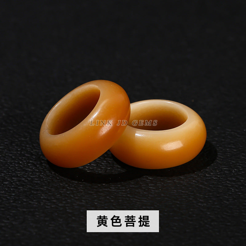 White Jade Bodhi Cat Claw Through Hole Loose Beads