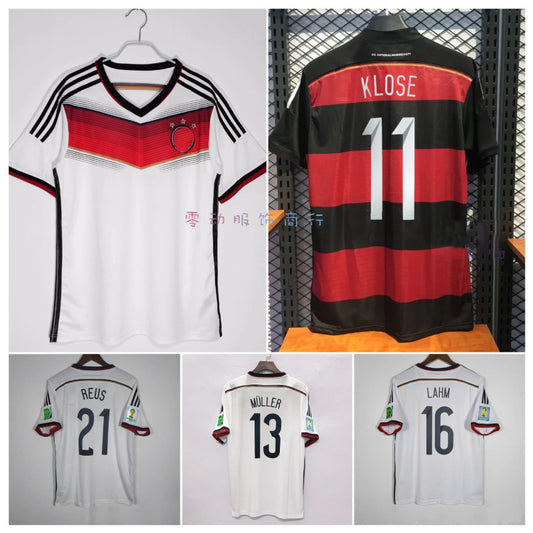 Retro 2014 Germany Home G?tze 13 M¨¹ller 11 Kroos Reus Classic Retro