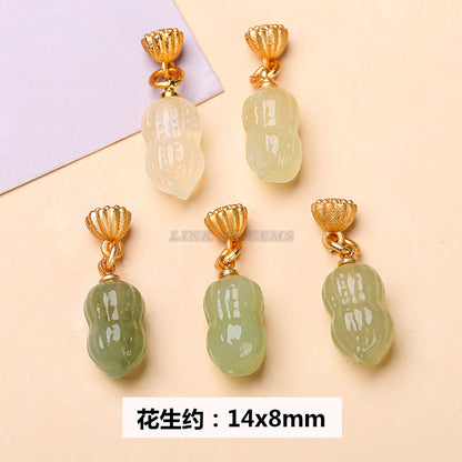 Natural Qingti Milk Cover Xiuyu Carving Pendant