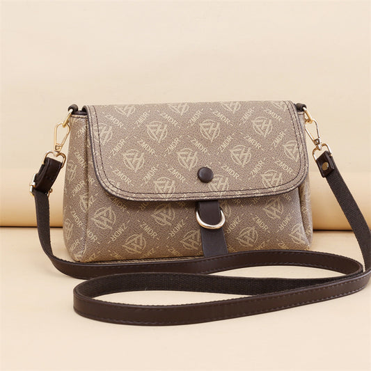 Printed letter shoulder messenger bag