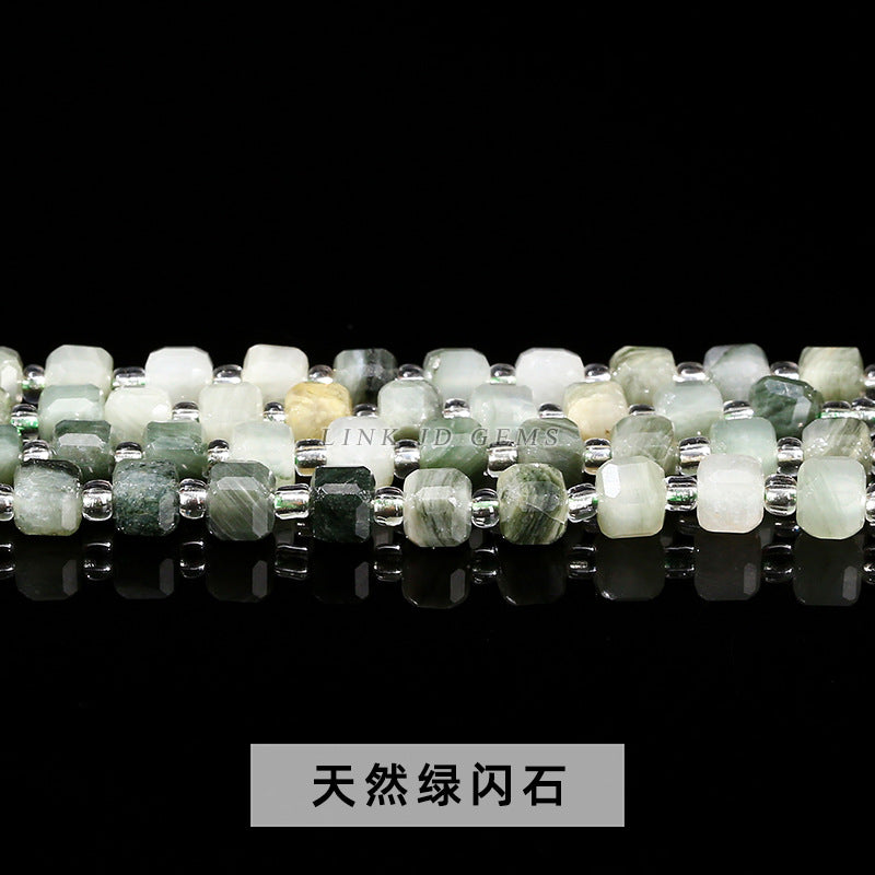 6/8Mm crystal agate jade cube loose beads