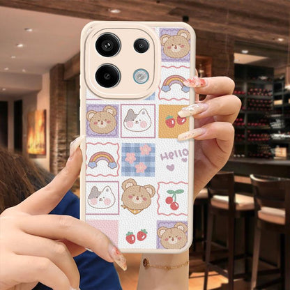 Redmi Note 13 Pro Leather Personalized Luxury Case Trendy Cute Silicone