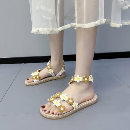 New flower flat sandals