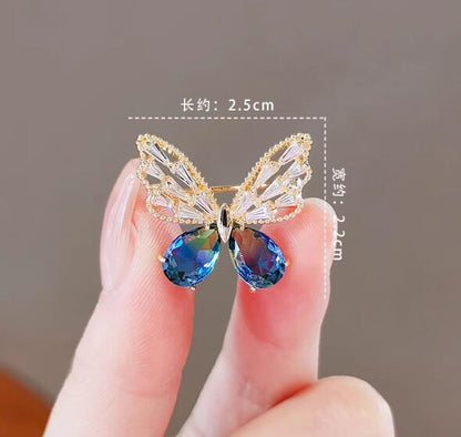 Blue Butterfly Brooch