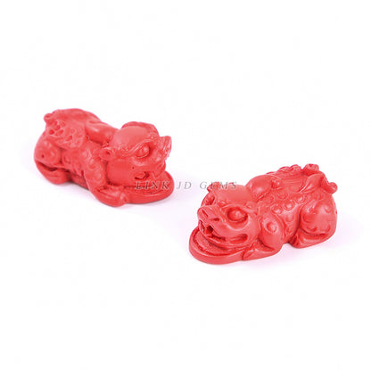 Cinnabar Pixiu loose beads