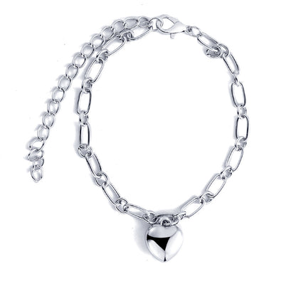 Alloy heart-shaped peach pendant bracelet