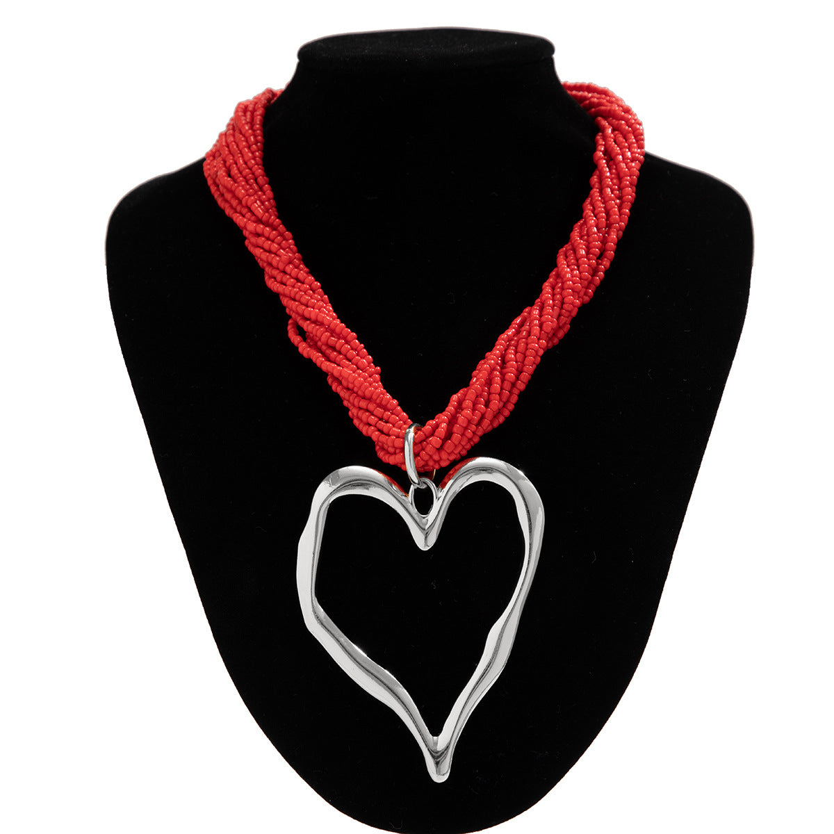 Multi-layer love heart pendant necklace