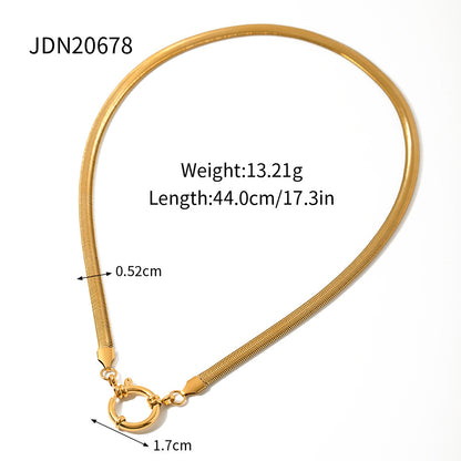 5mm Thick Choker Gold Snake Chain Necklace