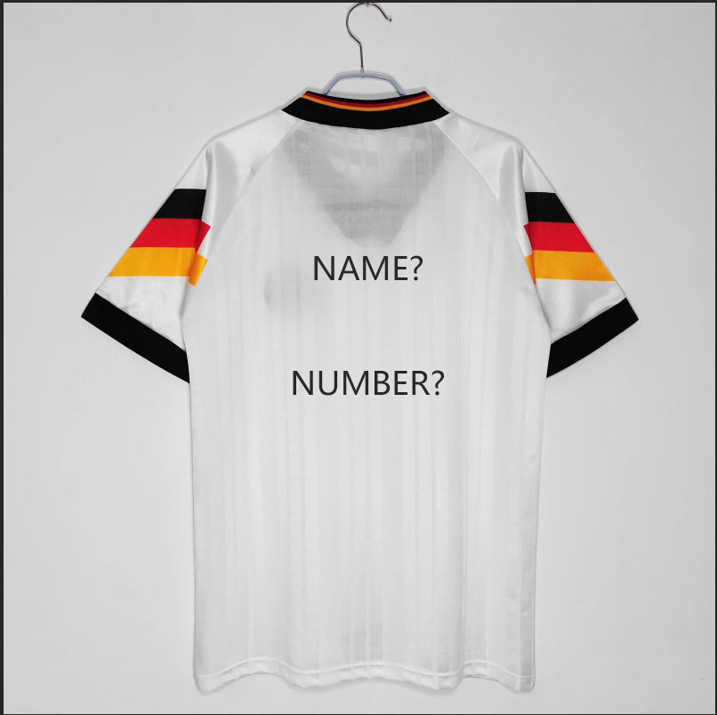 1992 Germany Klinsmann 18 Matthaus 10 Home Away Retro Jersey