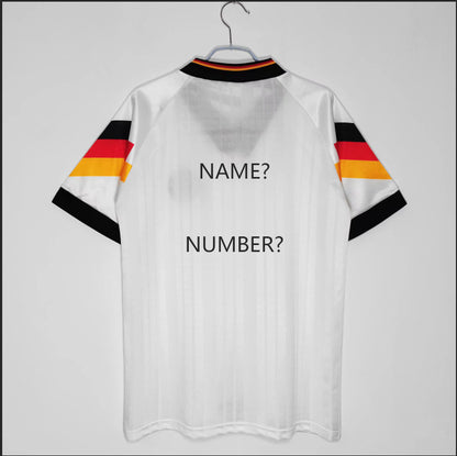 1992 Germany Klinsmann 18 Matthaus 10 Home Away Retro Jersey