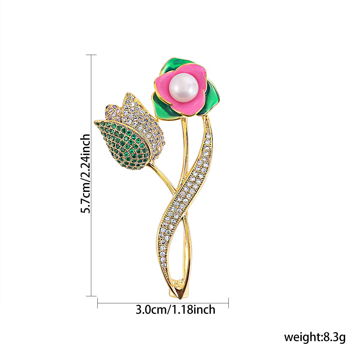 New zircon brooch fashion