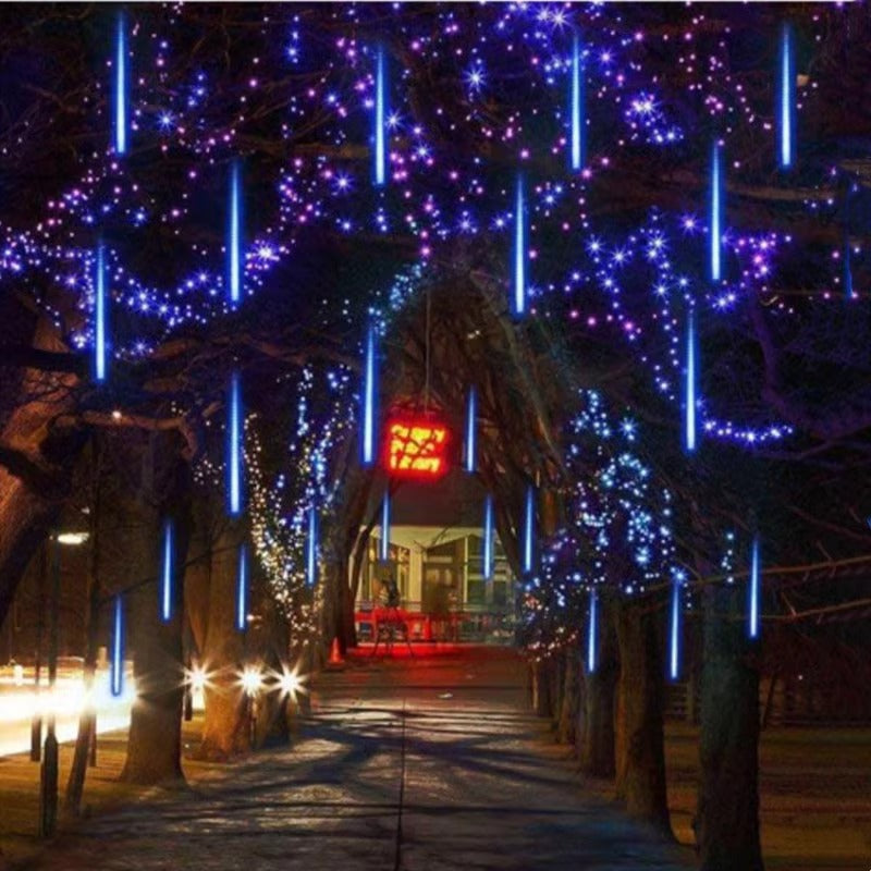 Luz solar de lluvia de meteoros para exteriores, impermeable, tubo de luz de cielo estrellado 