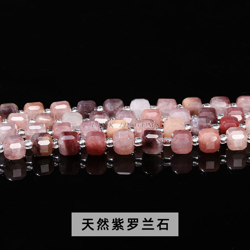 6/8Mm crystal agate jade cube loose beads