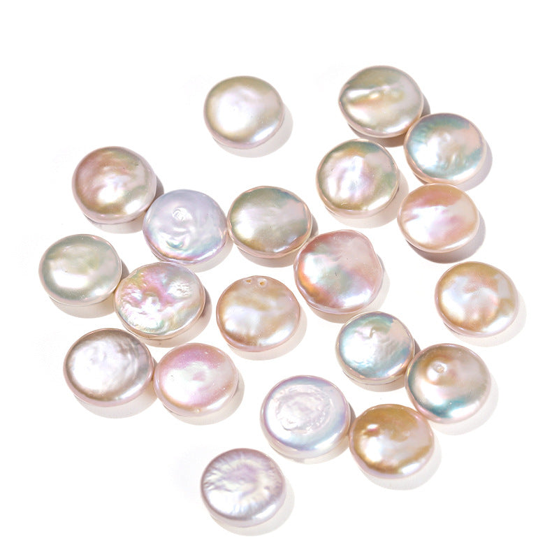 Freshwater pearl non-porous button beads loose beads