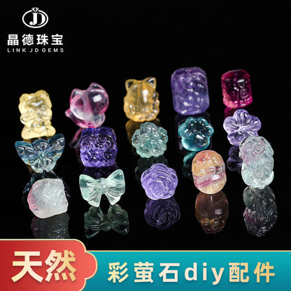 Natural color fluorite small carving