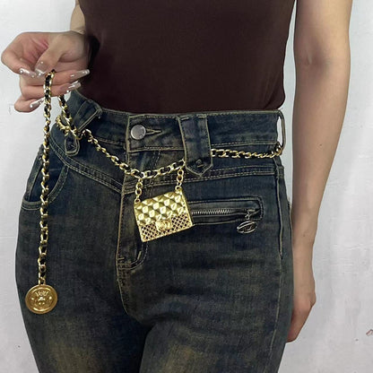 Metal chain belt