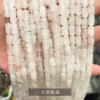 6X10mm crystal agate cylindrical loose beads