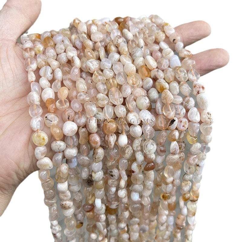 6-8Mm natural cherry blossom agate beads loose beads