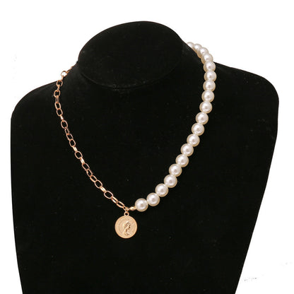 New Coin Head Seal Chain Necklace