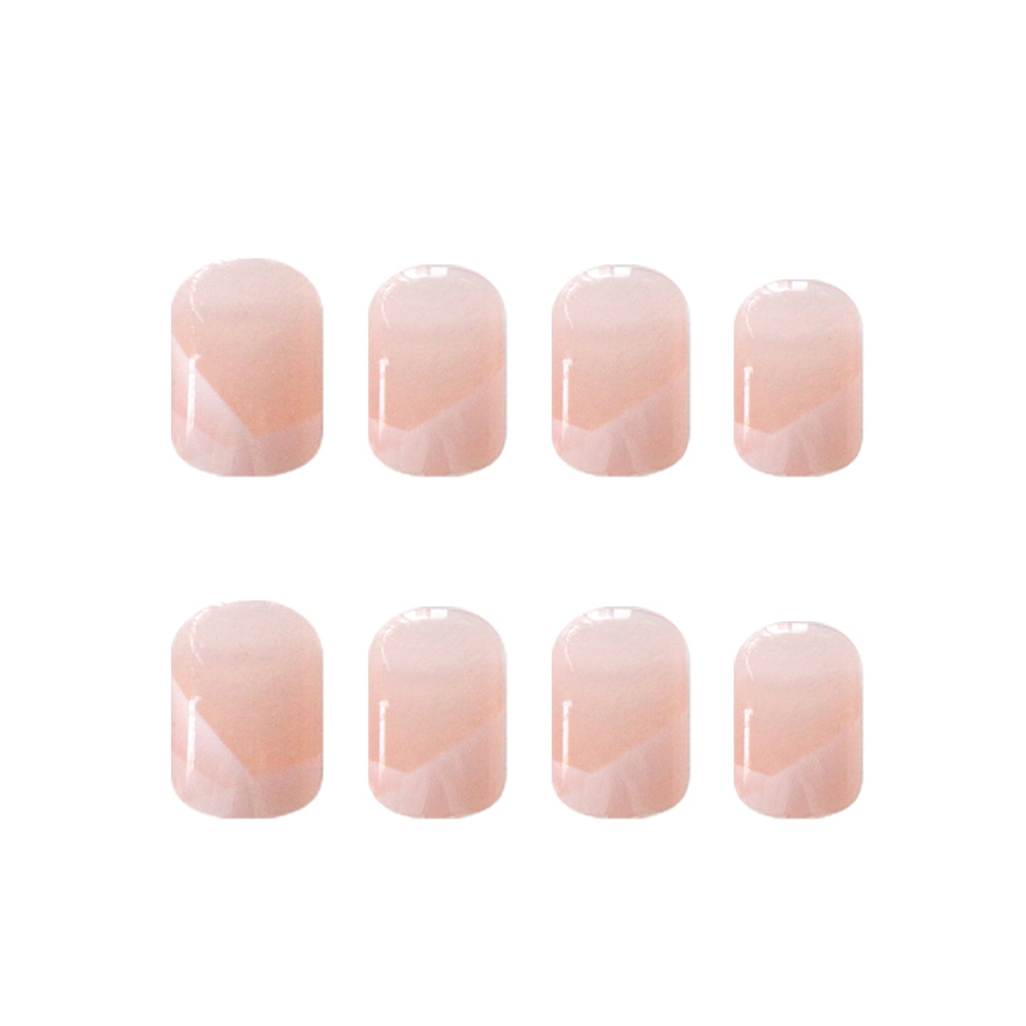 Wearable Net-Slash French Style Nude Removable Nails