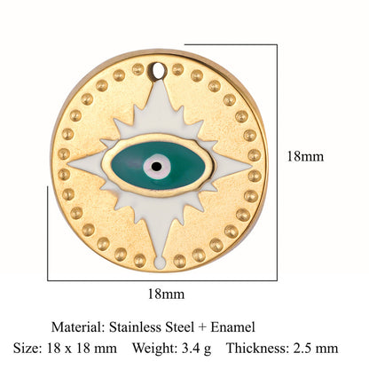 Dripping eyes French titanium steel pendant