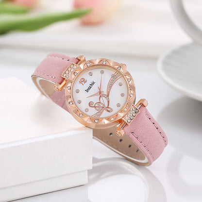 Cross-Border Heart Dial Women's Quartz Watch