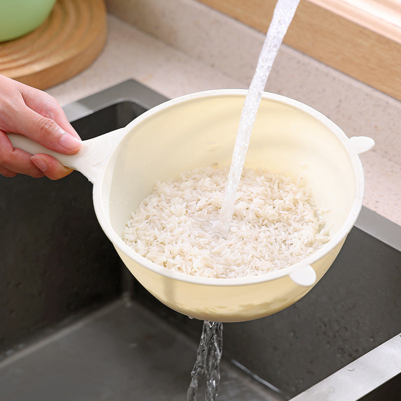 Plastic Rice Washing Spoon Multi-Function Strainer