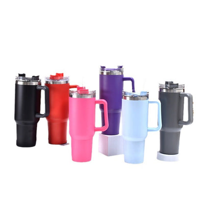 Double-layer stainless steel vacuum thermos cup