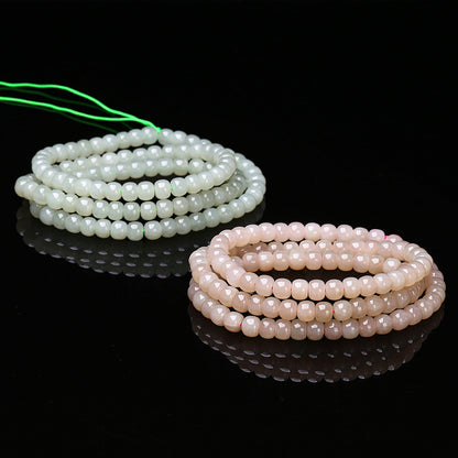 Natural clear water Hetian jade old beads 108 Buddha beads bracelet