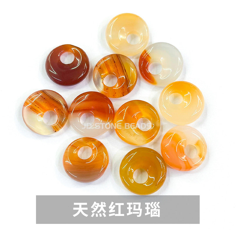 Side hole safety buckle pendant crystal agate