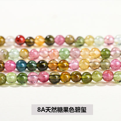 3Mm Natural Crystal Colorful Tourmaline Beads Loose Beads