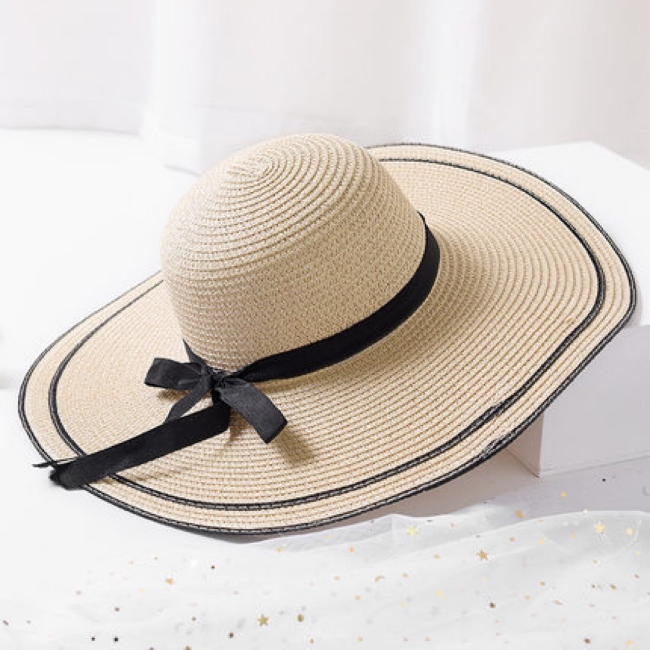 Korean Hat Women Summer Wide Brim Fashion Sweet Beach Foldable Sun Protection