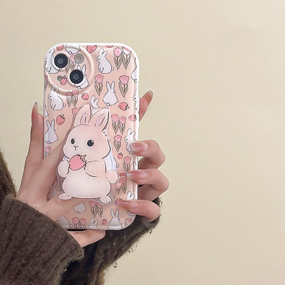 iPhone 14PRO Cushion Tulip Rabbit iPhone 8P/XR Stand Case