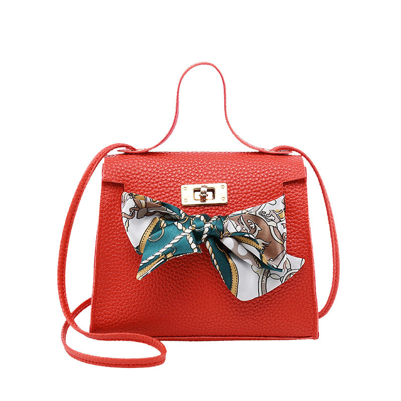 Lychee pattern silk scarf handbag