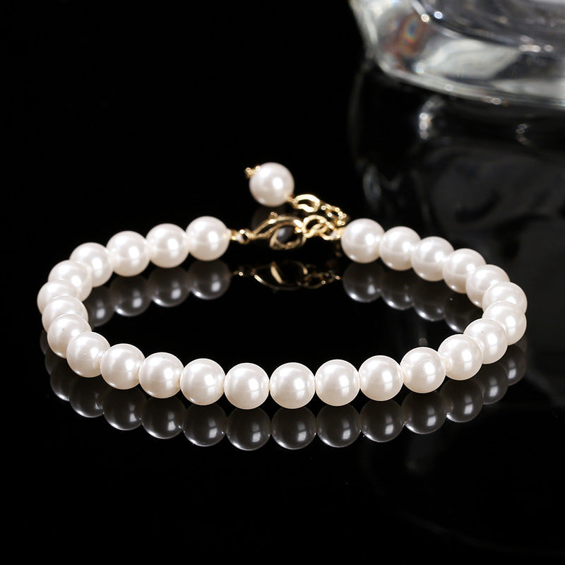 7A high imitation pearl bead round bead bracelet