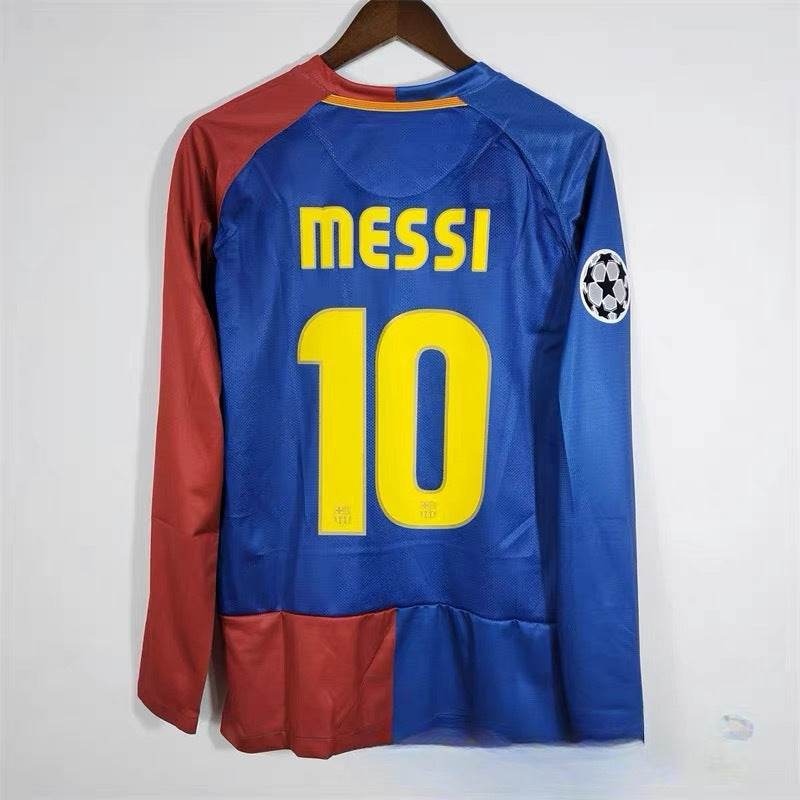 08-09 Barca 10 Messi Eto'o 14 Henry Xavi Iniesta Retro Home/Away Jersey