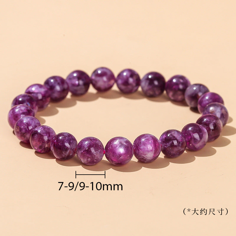 Natural purple grandmother crystal bracelet