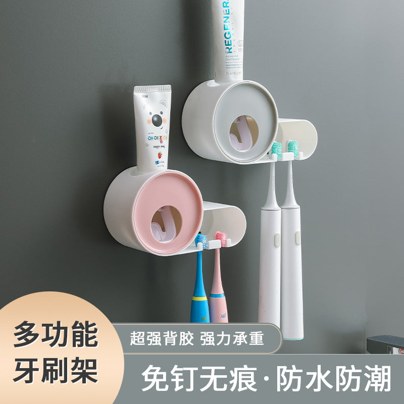 Toothbrush Holder Automatic Toothpaste Dispenser