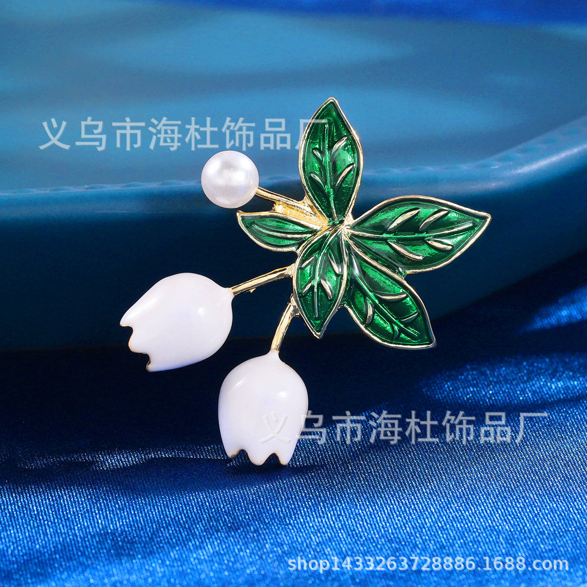 Pearl Peony National Style Brooch