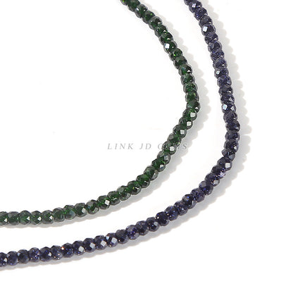 2 * 3Mm blue sandstone green sandstone cut abacus beads loose beads