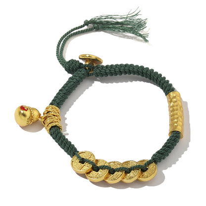 24K real gold plated beaded bracelet