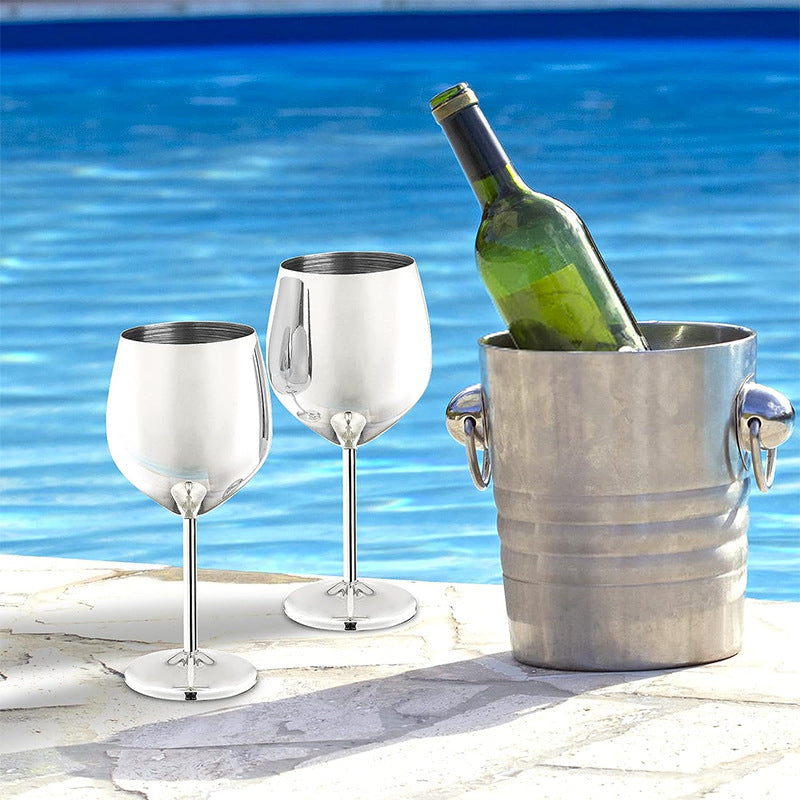 Stainless steel champagne glass