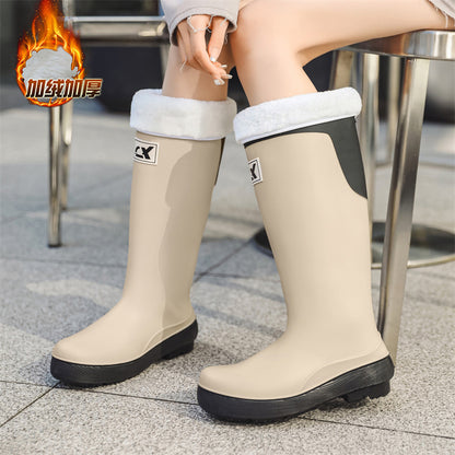 Tall tube rain shoes women's fashion