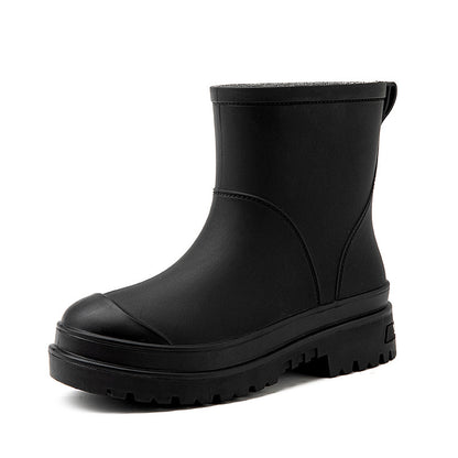 Rain shoes women's cotton warm rain boots