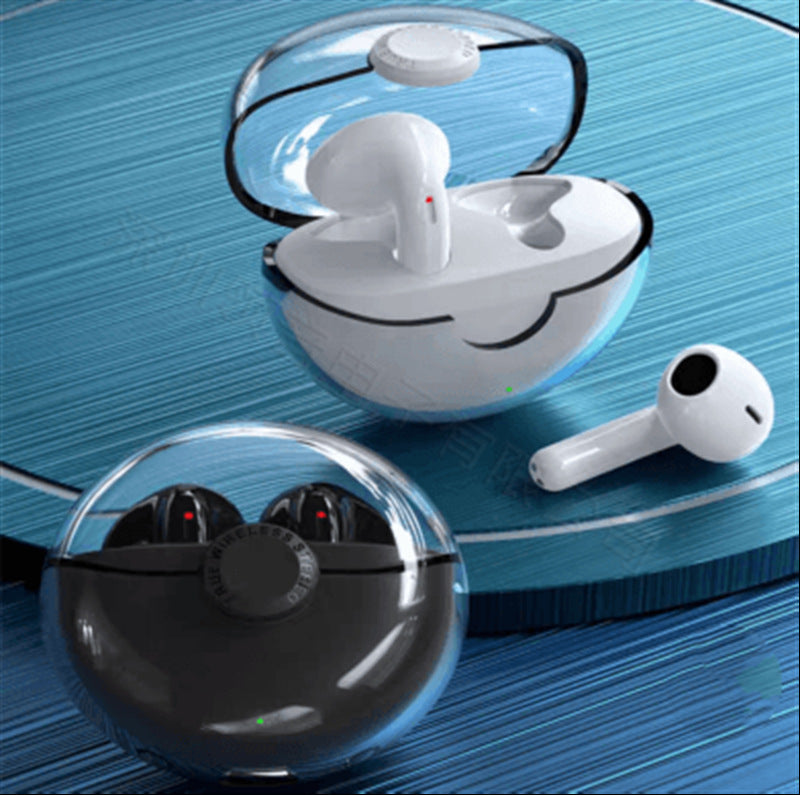 Classic Transparent Case Semi-In-Ear TWS Bluetooth Earbuds Stereo