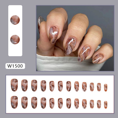 Ombre Oval Fake Nails 24 Pieces