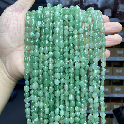 6-8Mm natural green Dongling irregular conformal beads loose beads