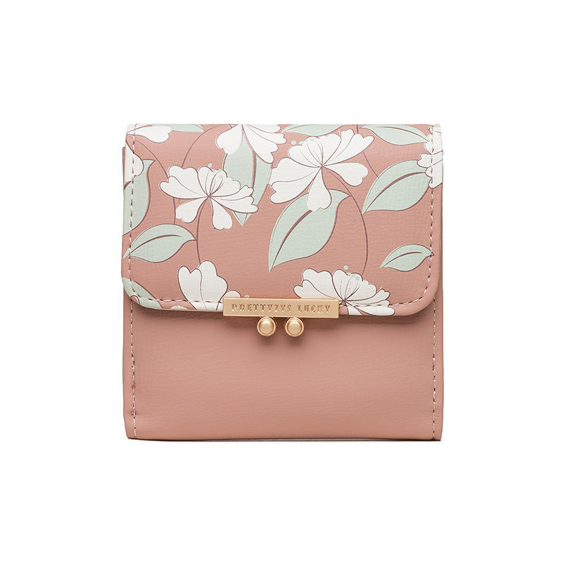 Women's Short Wallet PU Printed Buckle