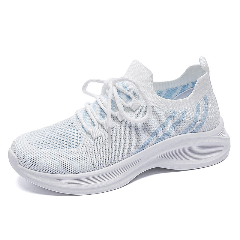 Summer mesh breathable white shoes