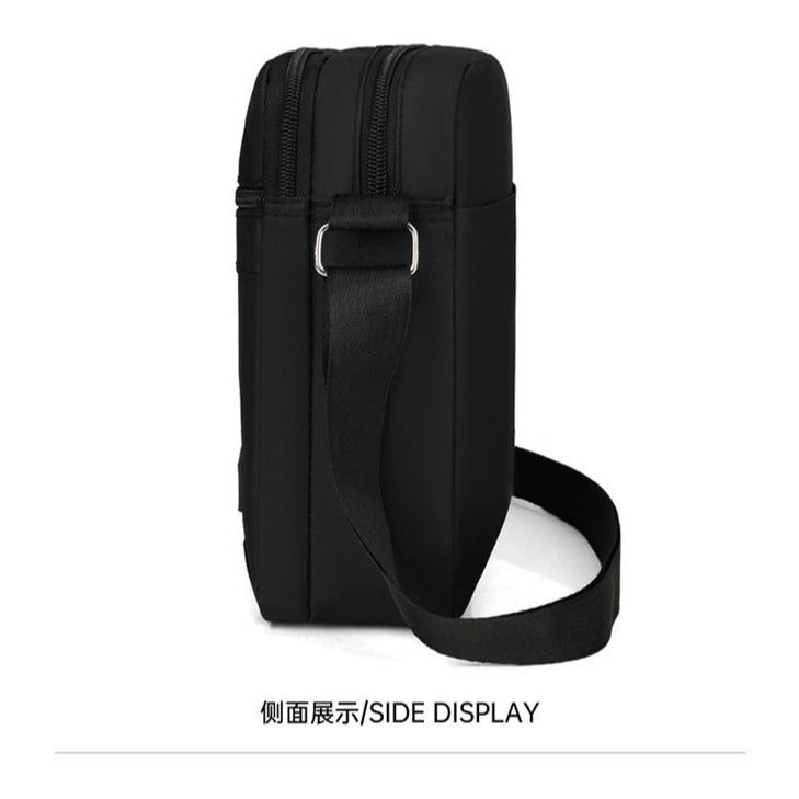 Men's new shoulder bag solid color